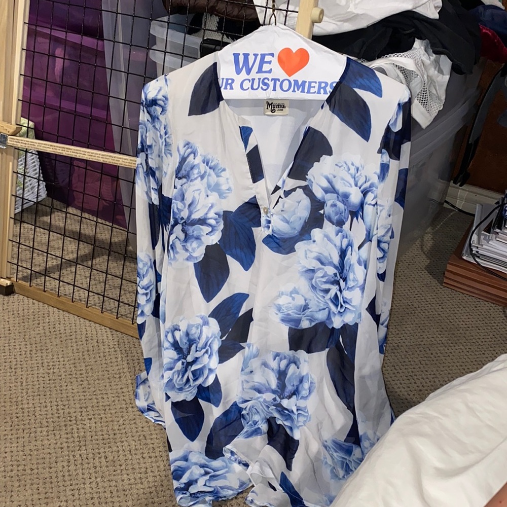 Show Me Your Mumu Blue Floral Slip Dress